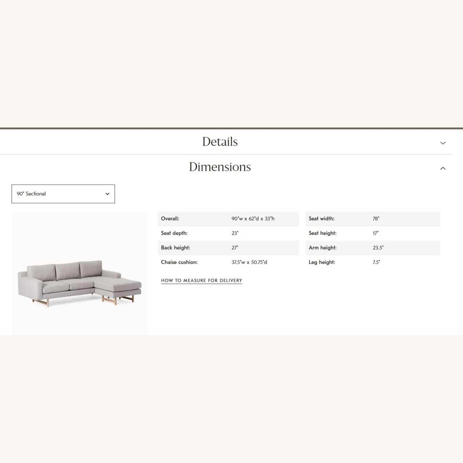 West Elm Eddy 90" Reversible Sectional - image-4