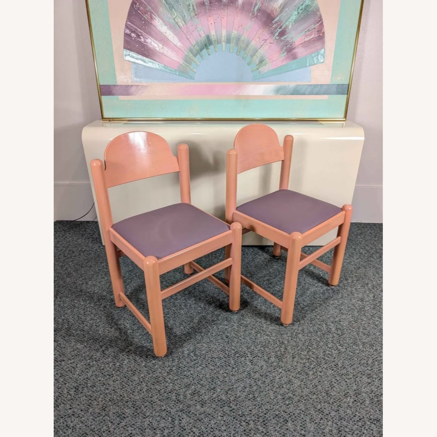 Vintage Mauve Padova Dining Chairs Hank Lowenstein - image-5