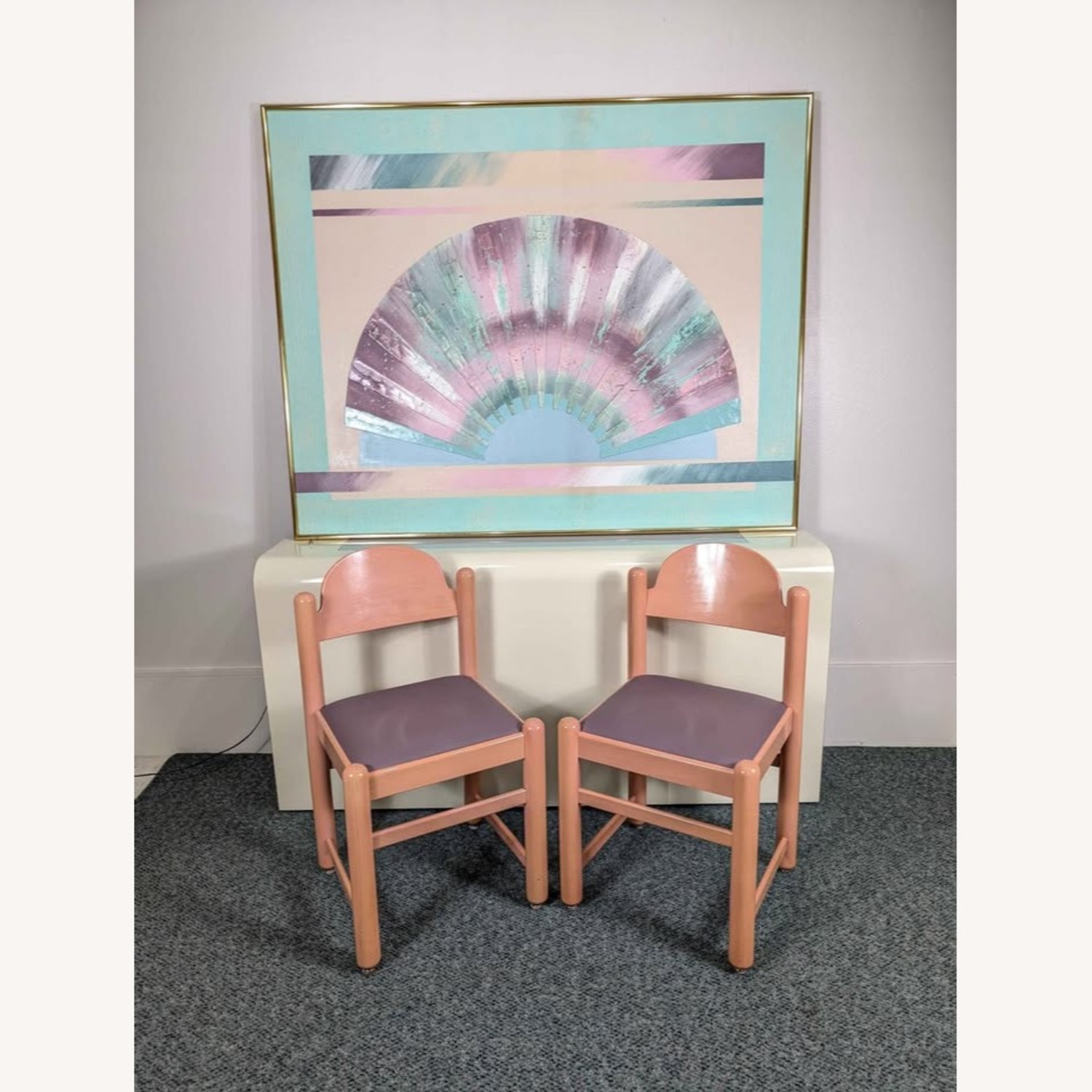 Vintage Mauve Padova Dining Chairs Hank Lowenstein - image-6