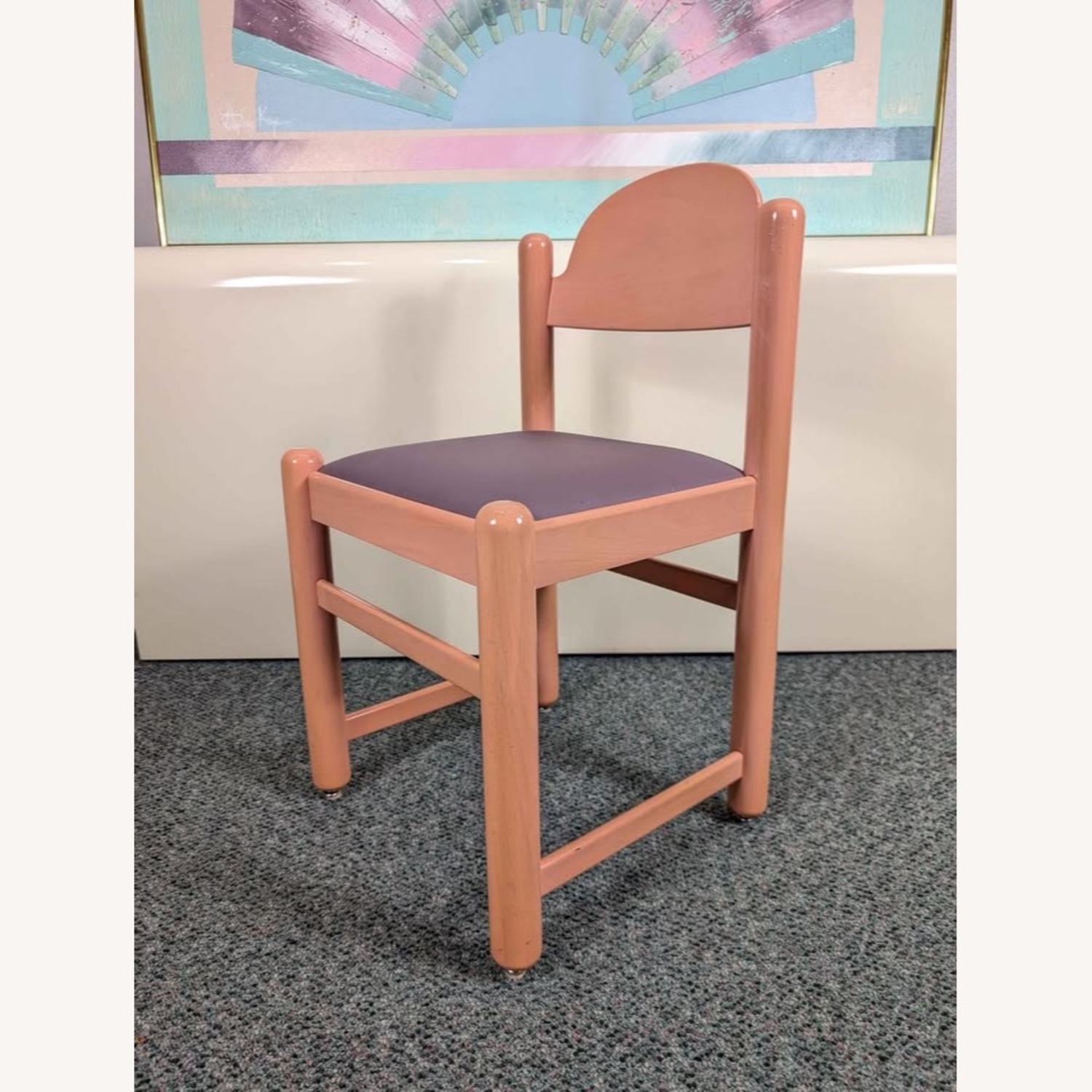 Vintage Mauve Padova Dining Chairs Hank Lowenstein - image-9