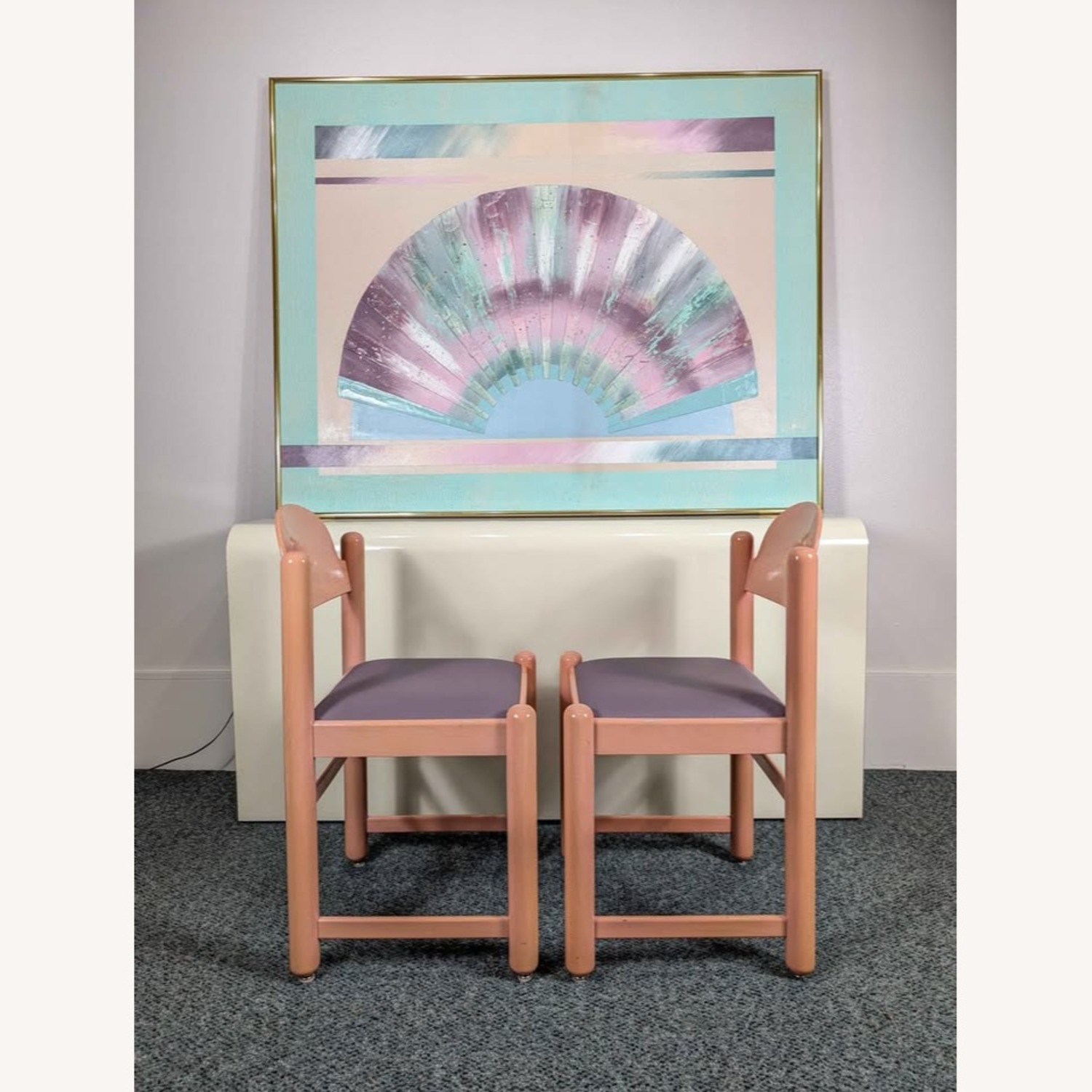 Vintage Mauve Padova Dining Chairs Hank Lowenstein - image-8