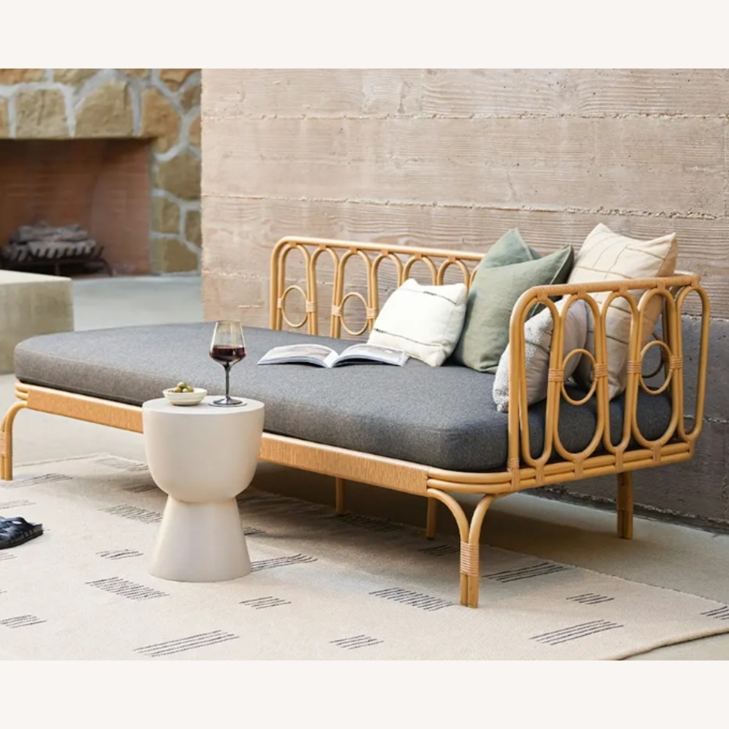 Article Amarillo Outdoor Chaise Lounge - Dravite Ivory - image-2