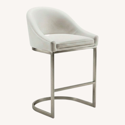 Used Set of 4 Otus 26” Counter Stools – White for sale on AptDeco