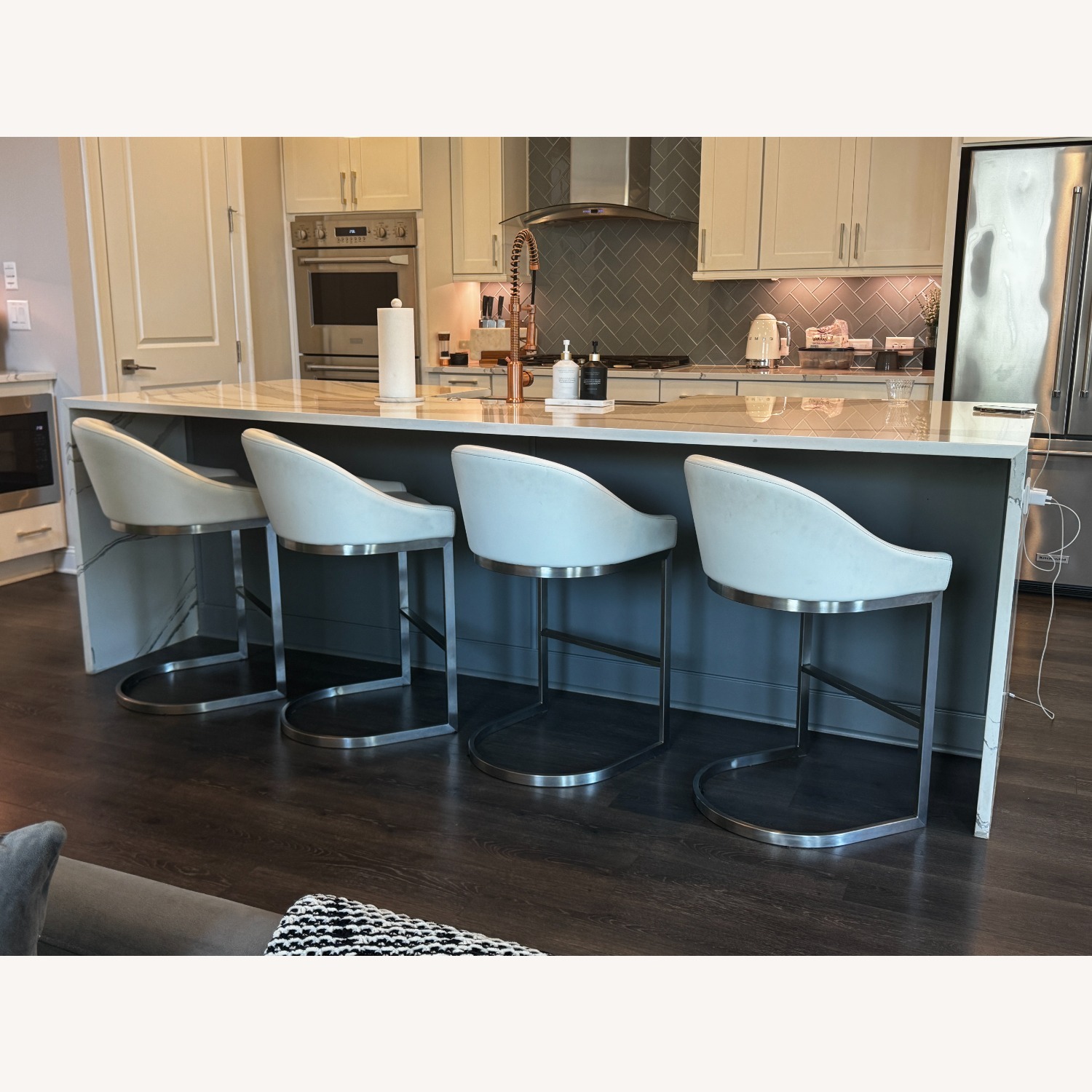 Set of 4 Otus 26” Counter Stools – White - image-4