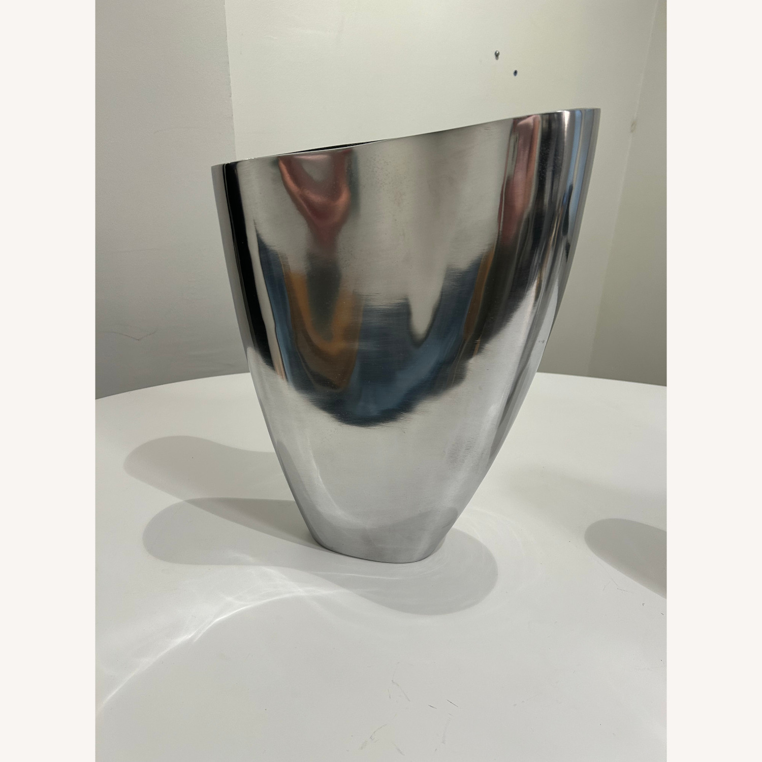 Set of 3 Polished Aluminum Decoative Vases - image-5