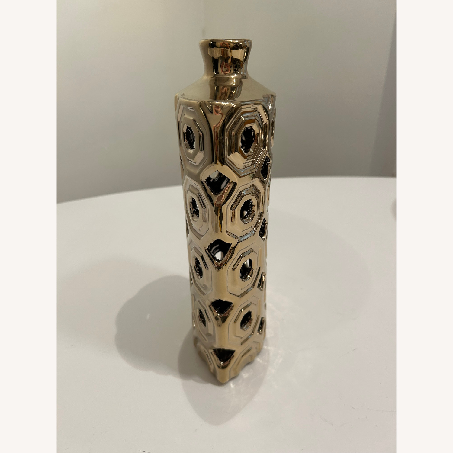 Gold Glass Decorative Bottle - image-2