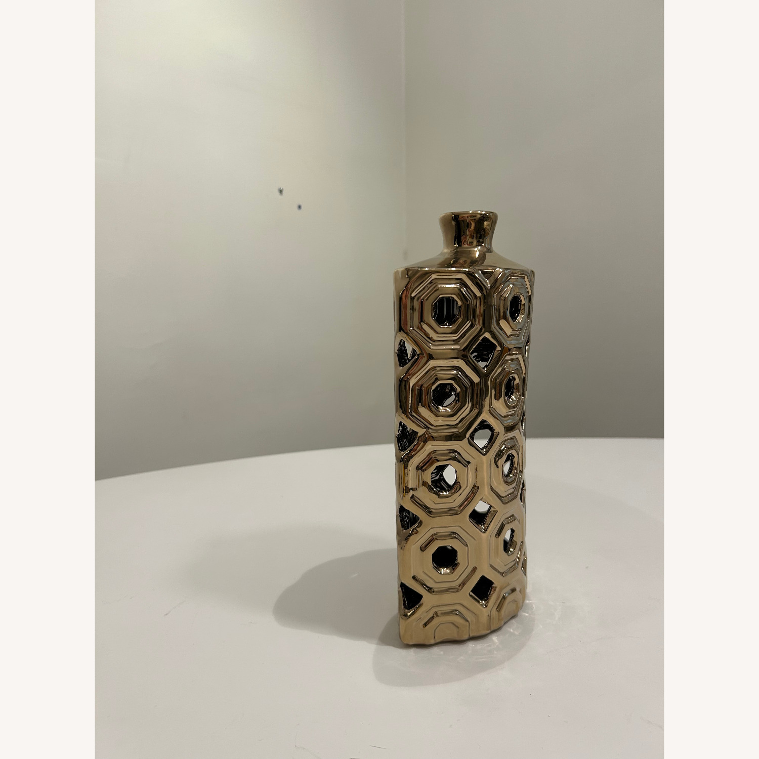 Gold Glass Decorative Bottle - image-3