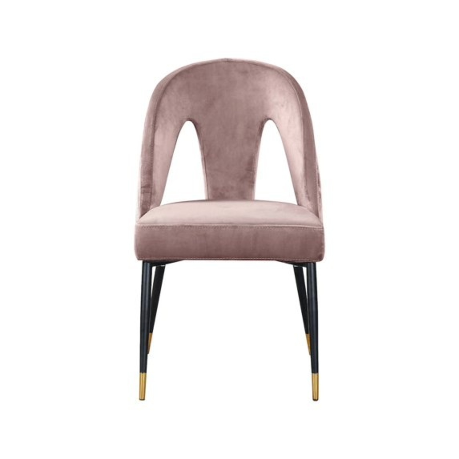Set of 6 Meridian Akoya Pink Velvet Dining Chairs - image-8