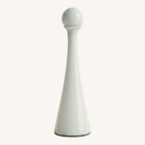 Used White Glass Oversize Decorative Bottle for sale on AptDeco