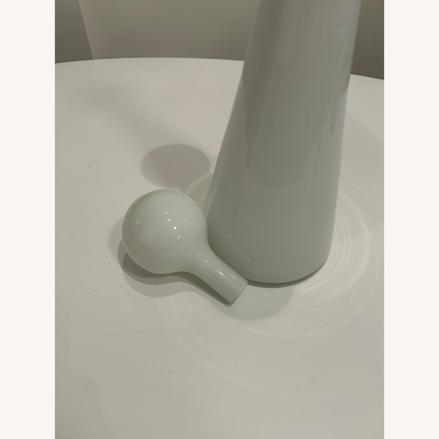 White Glass Oversize Decorative Bottle - image-4