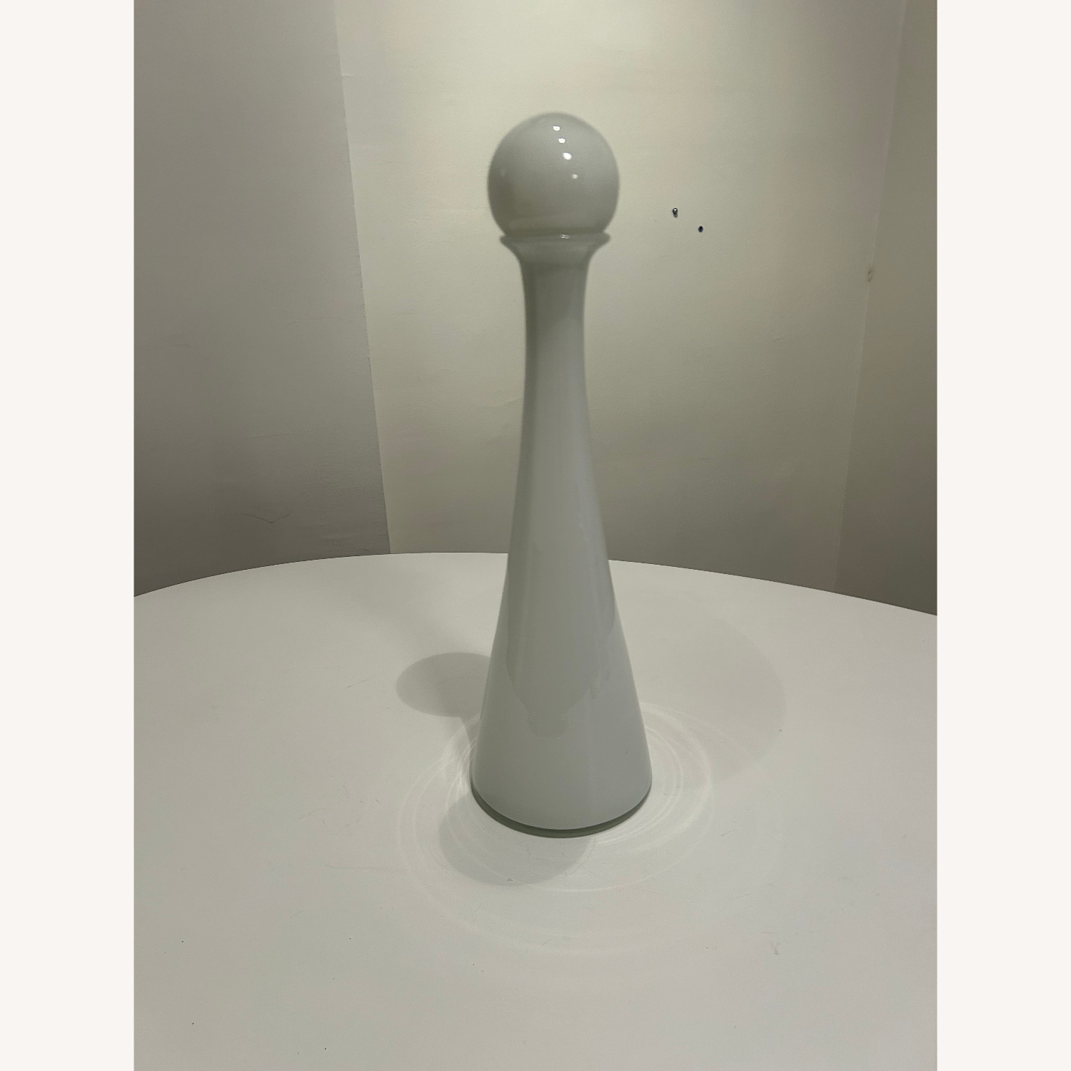 White Glass Oversize Decorative Bottle - image-1