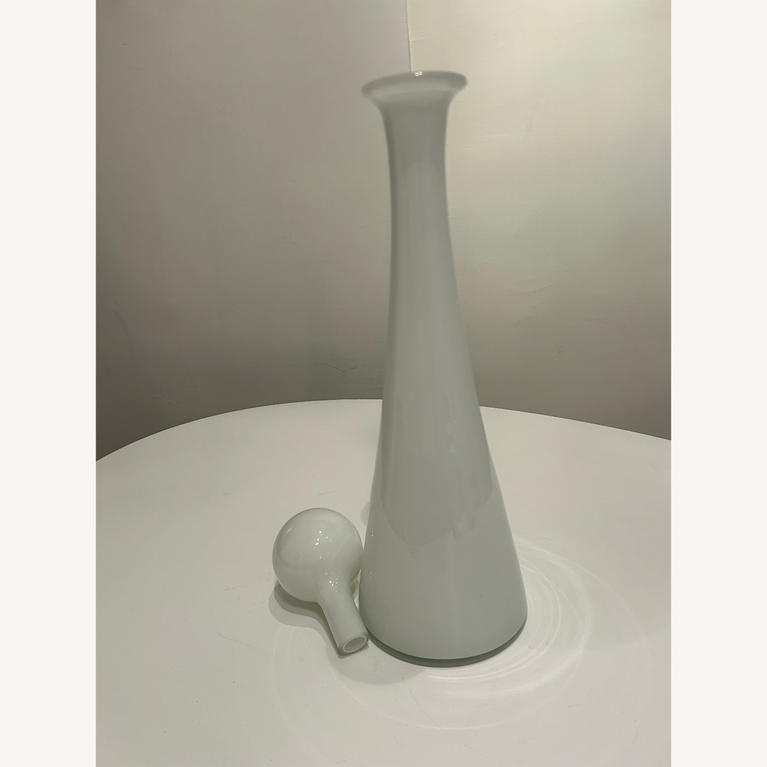White Glass Oversize Decorative Bottle - image-5