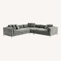American Signature Moda Gray Sectional W Chaise 