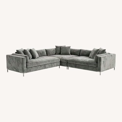 Used American Signature Moda Gray Sectional W Chaise  for sale on AptDeco