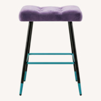 Set of 3 Customized Velvet Counter Stools