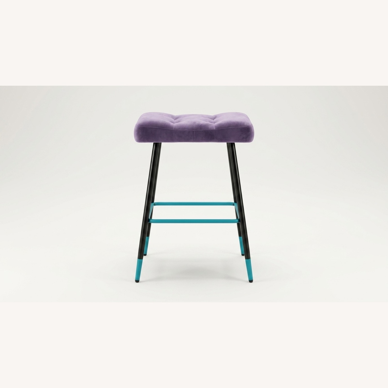 Set of 3 Customized Velvet Counter Stools - image-1