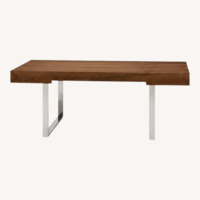 Modway Oversized Walnut Wood Writing Desk - 75"