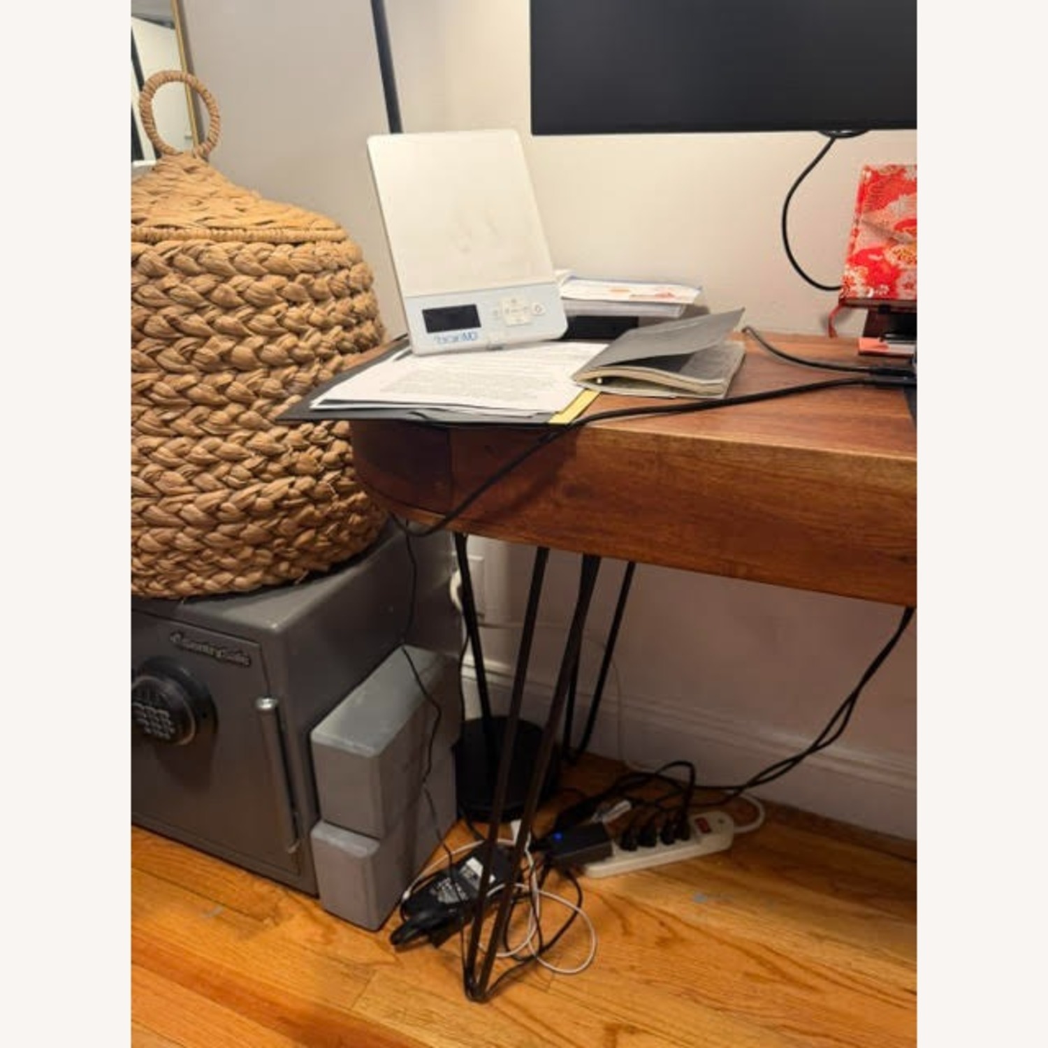 HD Buttercup Light Brown Wood Desk - image-2