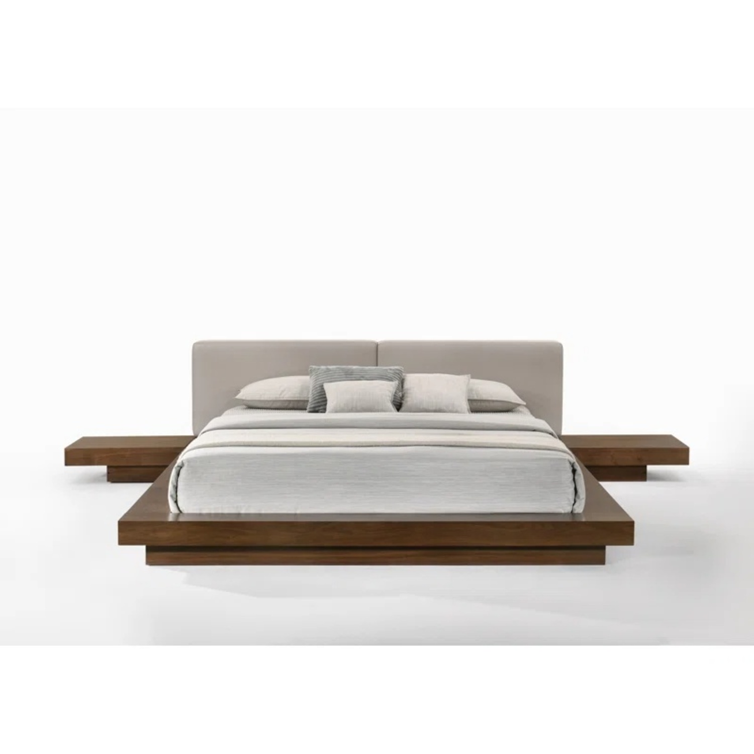 AllModern Andzela Dark Gray Leather King Bed - image-5