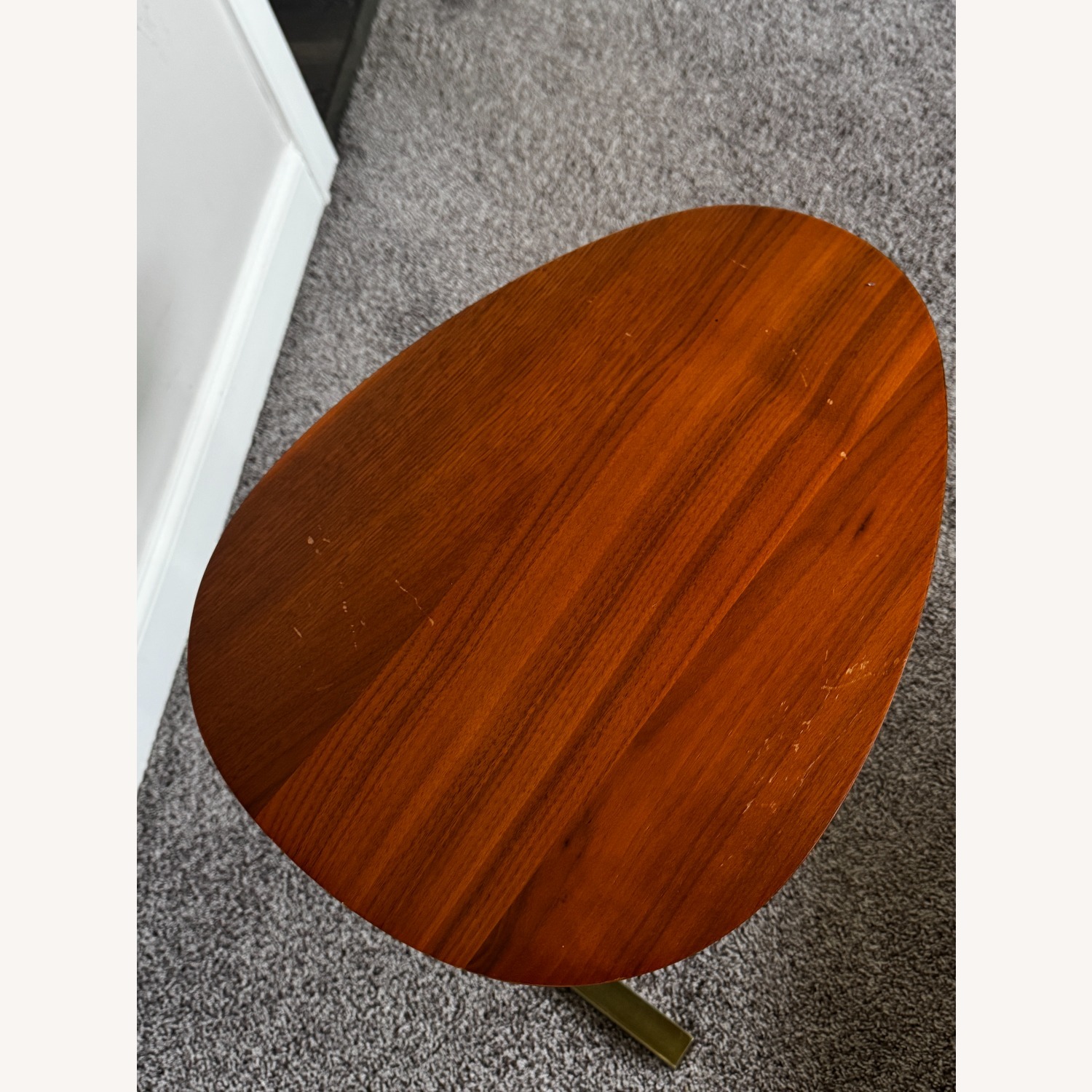 West Elm Charley C-Side Table — Walnut & Brass - image-2
