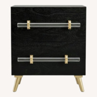 Set of 2 Safavieh 2-Drawer Nightstands - Black