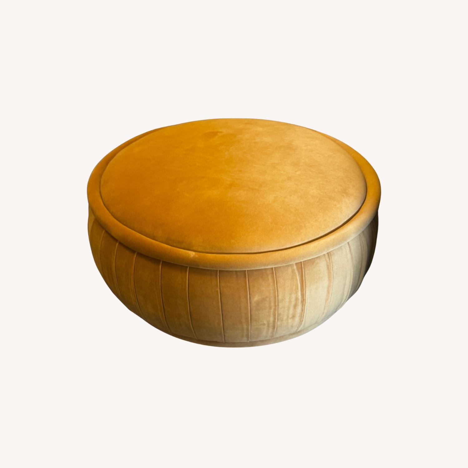 TOV Rylee Round Velvet Ottoman -  Golden - image-3