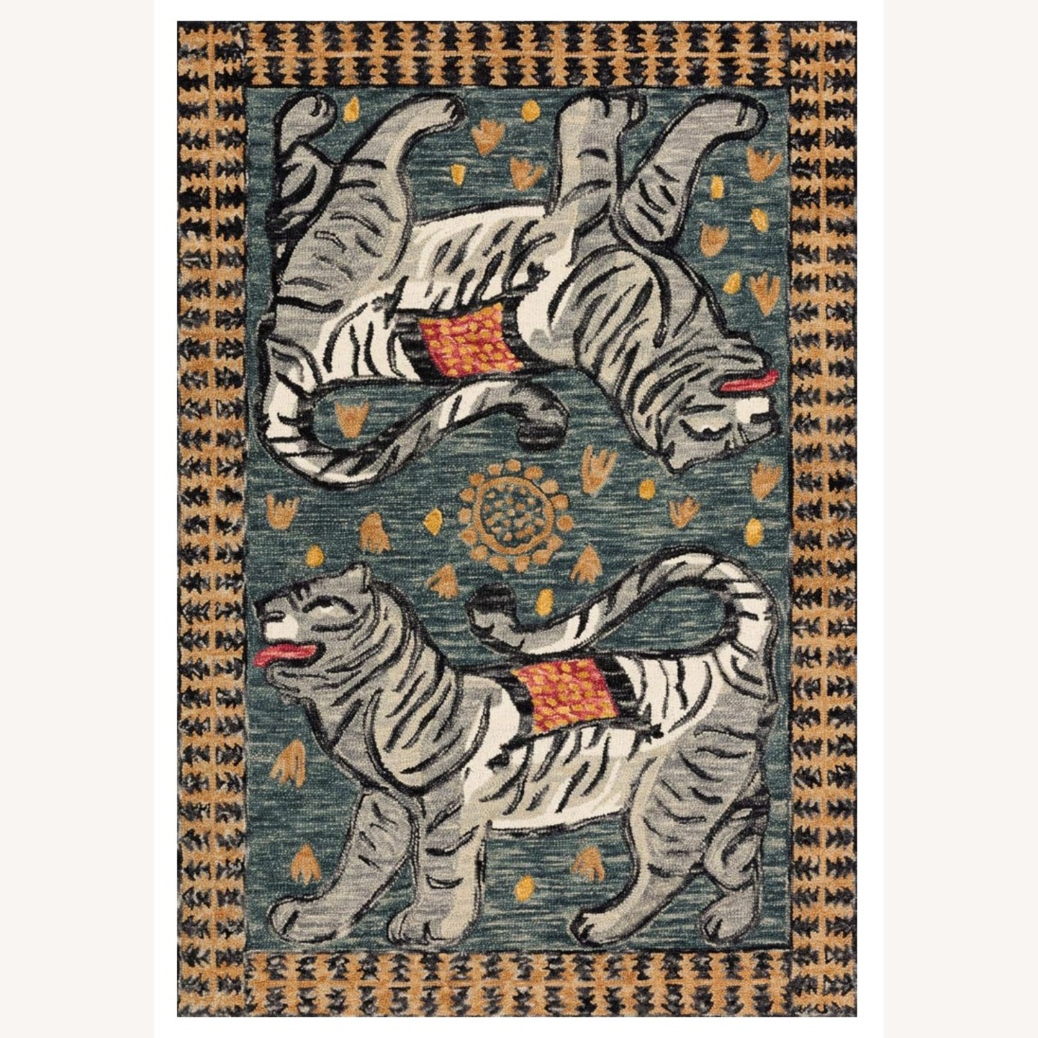 Justina Blakeney x Loloi Tigress Wool Hooked Rug 3'6" W x 5'6" - image-1