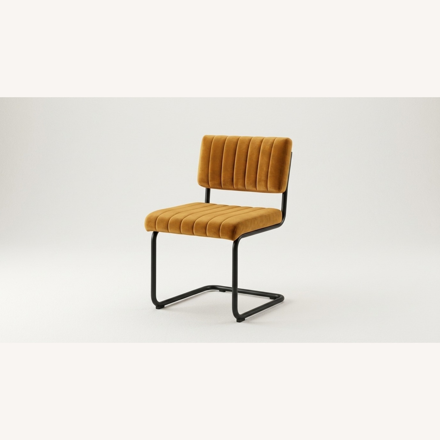 Set of 2 Channel-Tufted Velvet Dining Chairs  - image-1