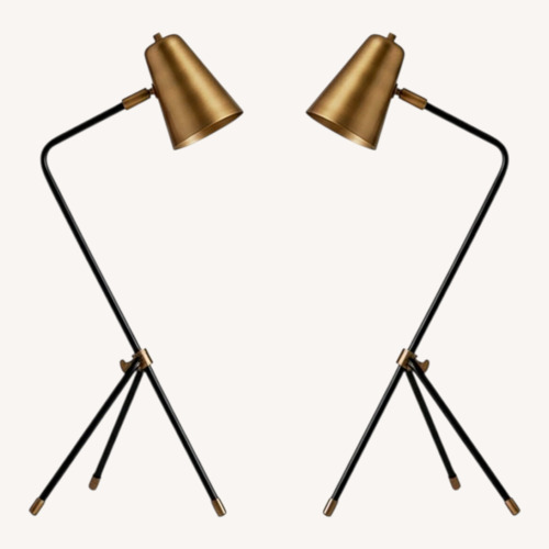 Used Mid-Century Brass Table Lamp (Set of 2) for sale on AptDeco