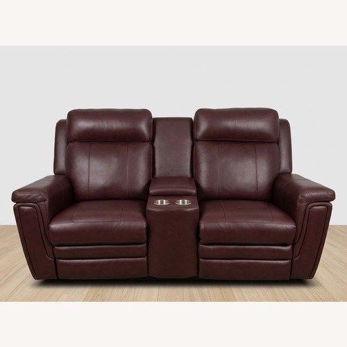 Used Raymour & Flanigan Leather Loveseat for sale on AptDeco