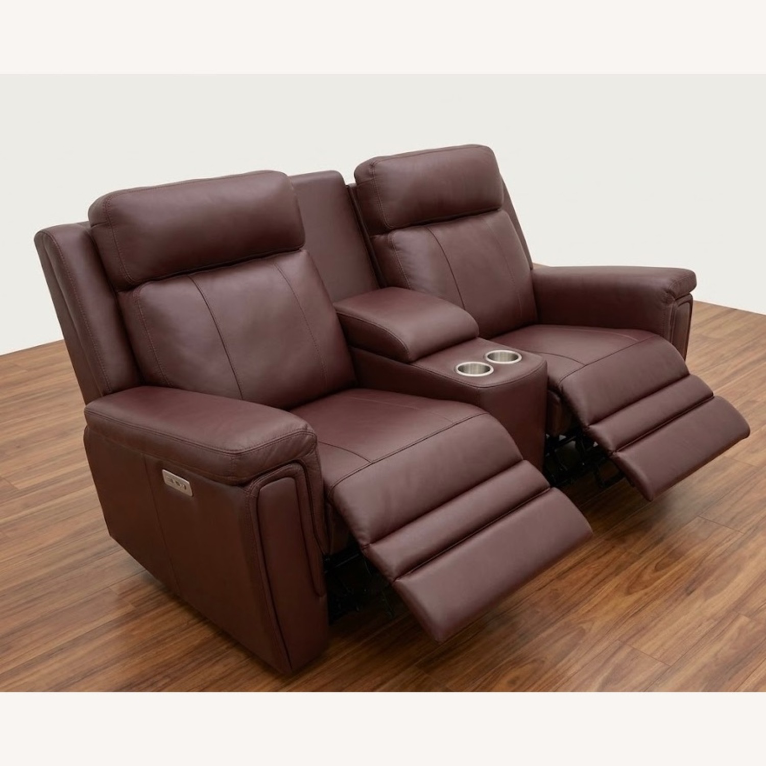 Raymour & Flanigan Leather Loveseat - image-2