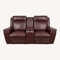 Raymour & Flanigan Leather Loveseat