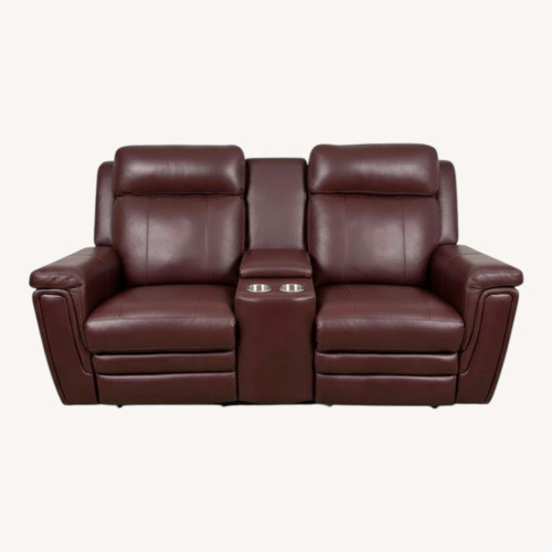 Used Raymour & Flanigan Leather Loveseat for sale on AptDeco