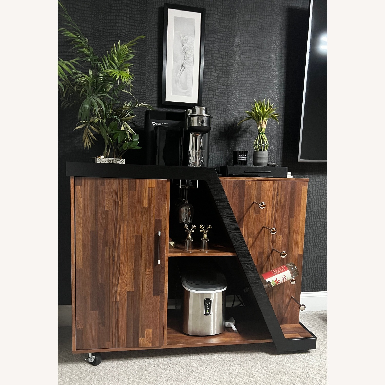 48.6"  Tern Mobile Bar Cart/Wine Cabinet  - image-3