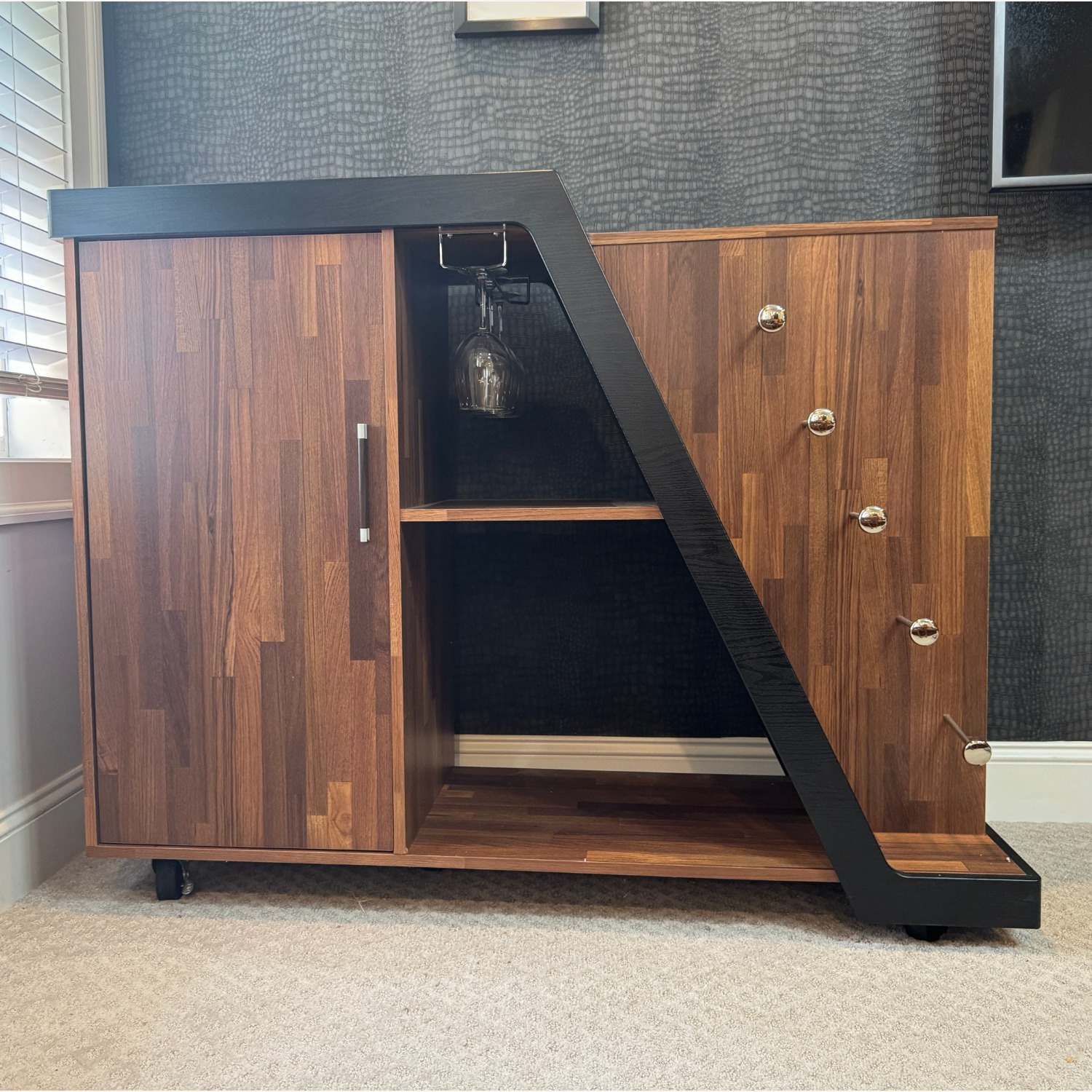 48.6"  Tern Mobile Bar Cart/Wine Cabinet  - image-4