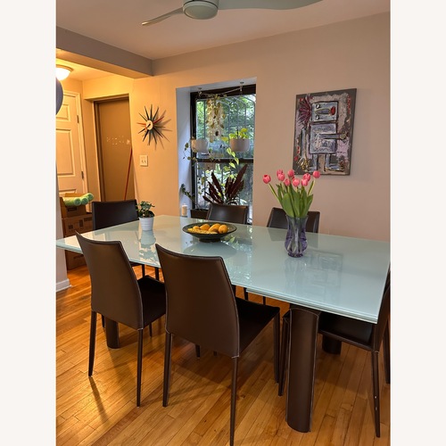 Used Bontempi Margharet Natural Glass Dining Table for sale on AptDeco