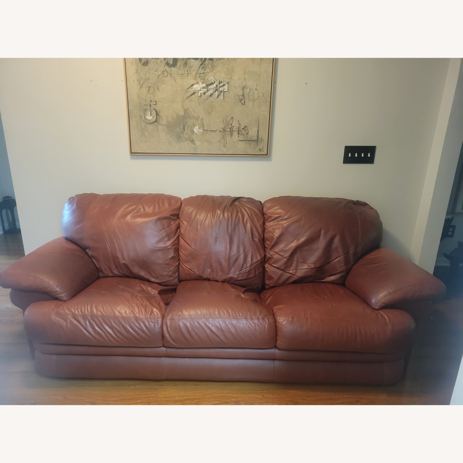 Genuine Leather Sofa - image-1