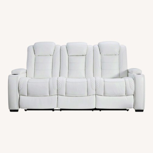 Used Ashley Furniture Party Time Dual Power Reclining Sofa for sale on AptDeco