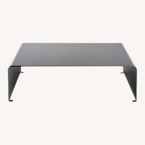 Used MDF Italia Light Gray Aluminum Coffee Table for sale on AptDeco