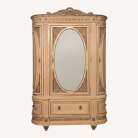 Mirrored Armoire with 6 Drawers