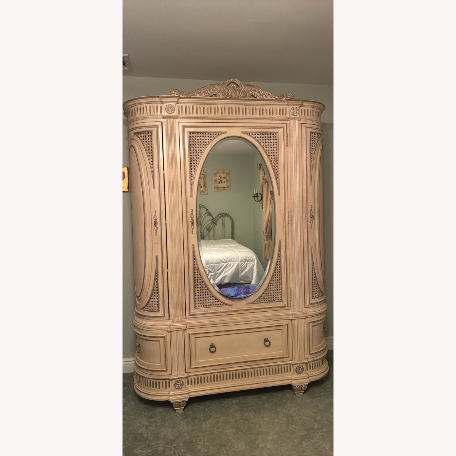 Mirrored Armoire with 6 Drawers - image-2