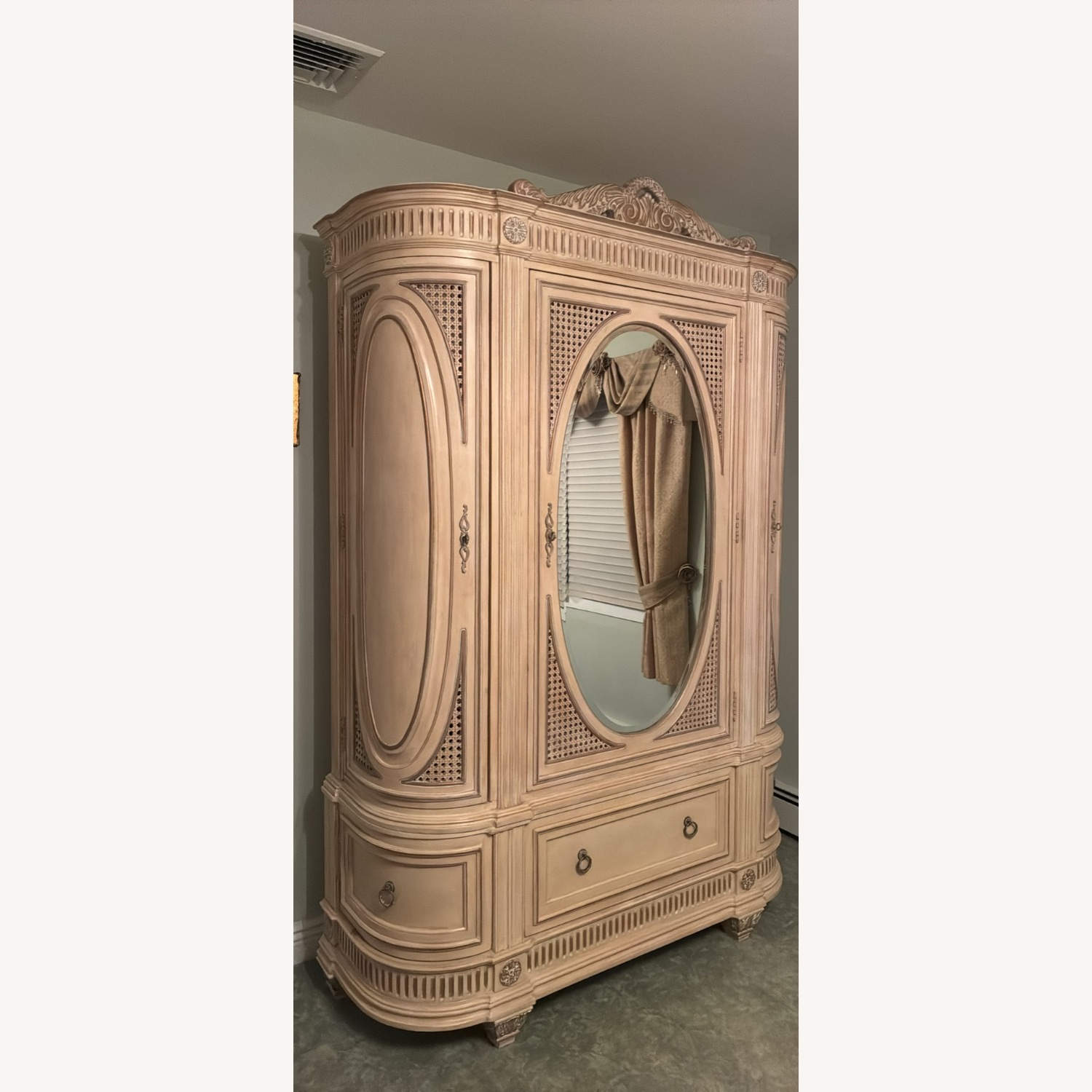 Mirrored Armoire with 6 Drawers - image-1