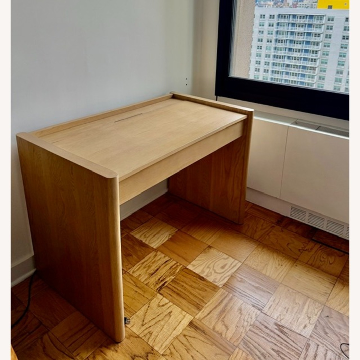 Article Torme 44" Height Adjustable Desk - White Oak - image-4