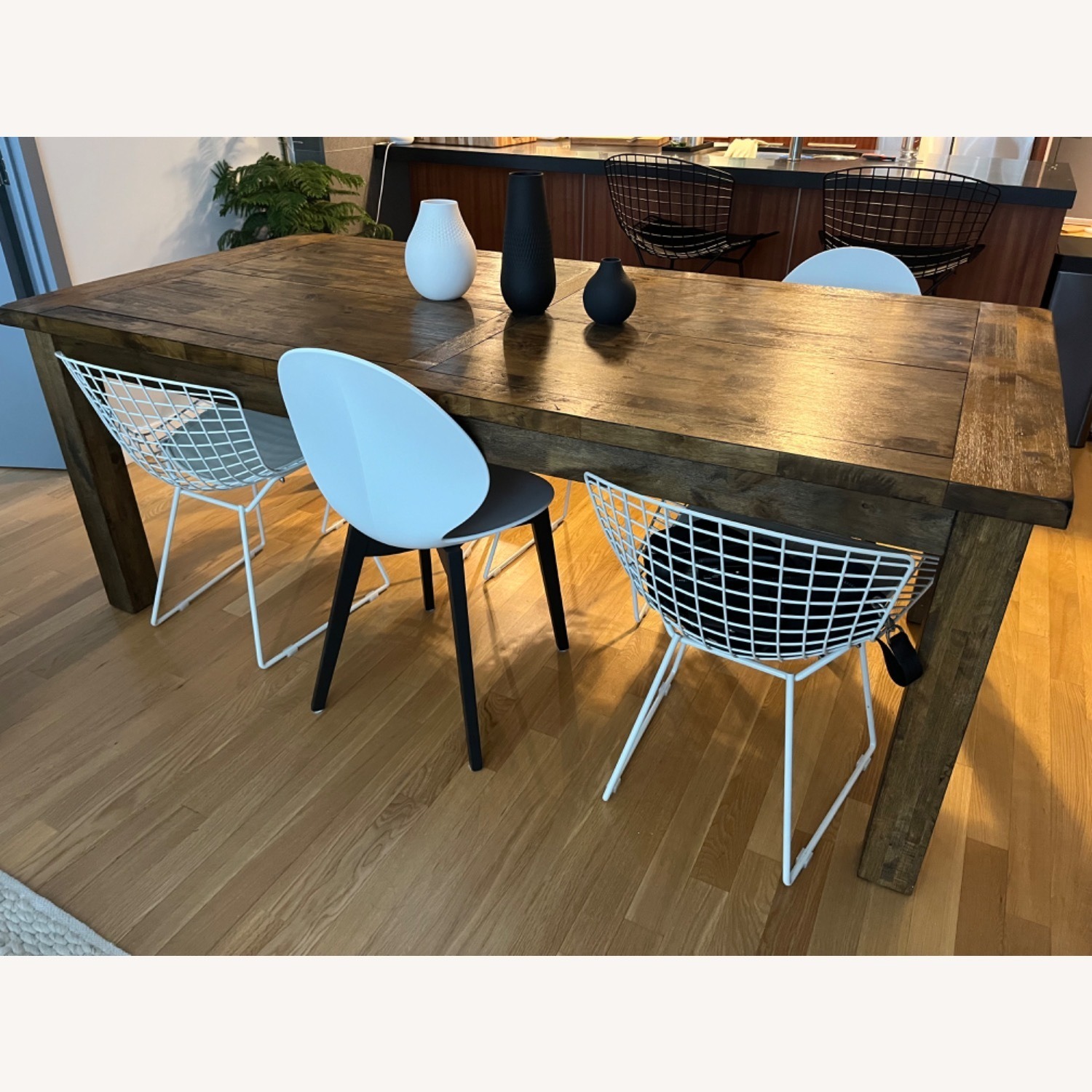 Wayfair Pasilla Dark Brown Wood Dining Table - image-1
