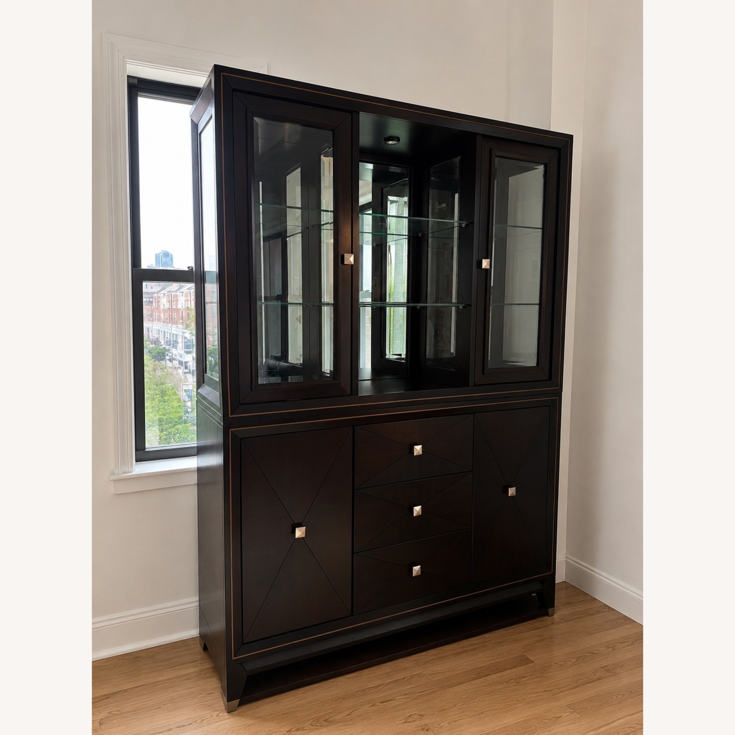 Raymour & Flanigan Callister China Cabinet with Lighting - image-3