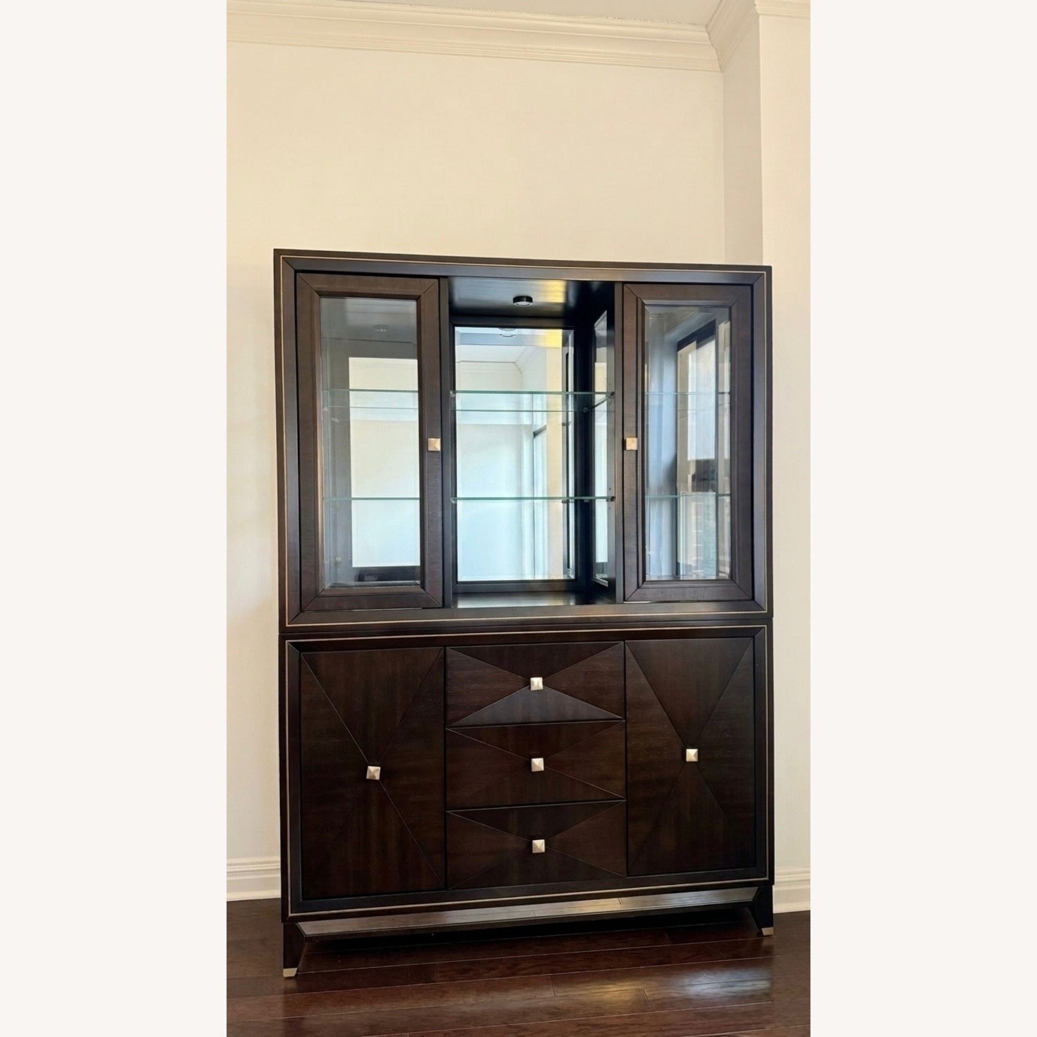 Raymour & Flanigan Callister China Cabinet with Lighting - image-1