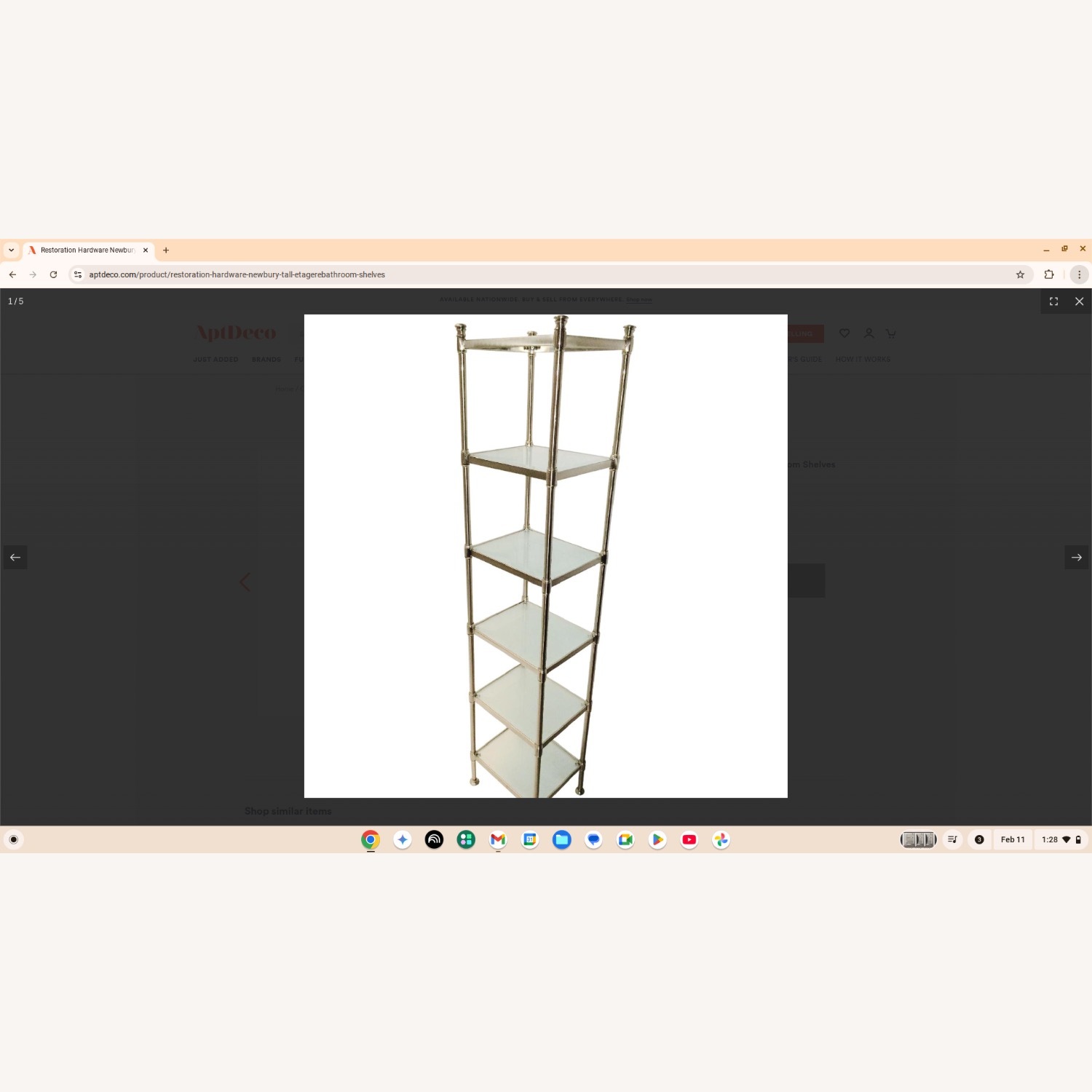 Restoration Hardware Newbury Etagere - image-2