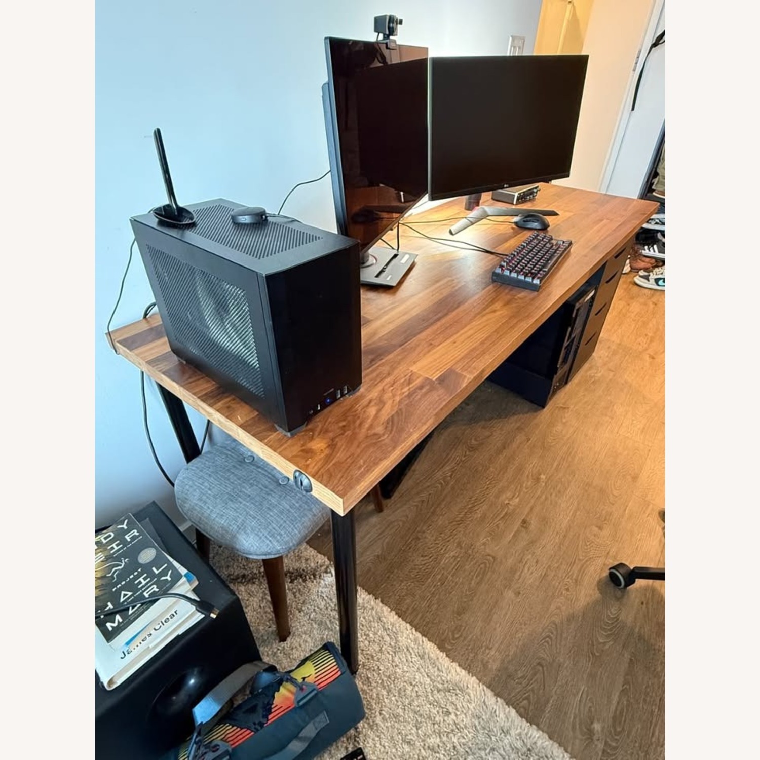 IKEA Karlby Walnut Countertop Desk - image-3