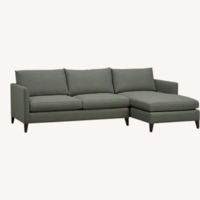 Crate & Barrel Klyne II Dark Gray Fabric 2 Piece Sectional