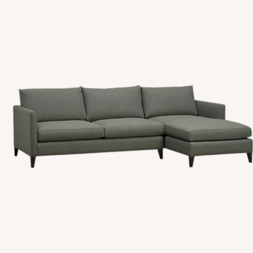 Used Crate & Barrel Klyne II Dark Gray Fabric 2 Piece Sectional for sale on AptDeco